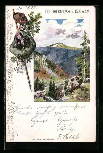 Künstler-AK Ludwig Zorn: Feldberg i. Schw.