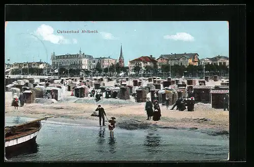 AK Ahlbeck, Ostseebad, Strandpartie