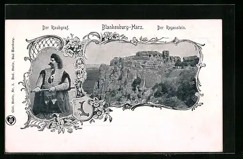 AK Blankenburg /Harz, Der Regenstein, Der Raubgraf