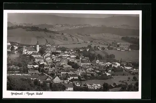 AK Grafenau /Bayer. Wald, Teilansicht mit Kirche