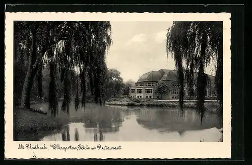 AK M.-Gladbach, Restaurant am Teich im Volksgarten