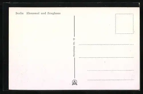 AK Berlin, Ehrenmal und Zeughaus