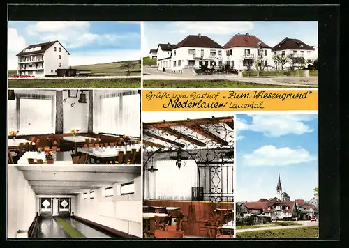 AK Bad Neustadt-Niederlauer / Saale, Gasthaus zum Wiesengrund mit Kegelbahn