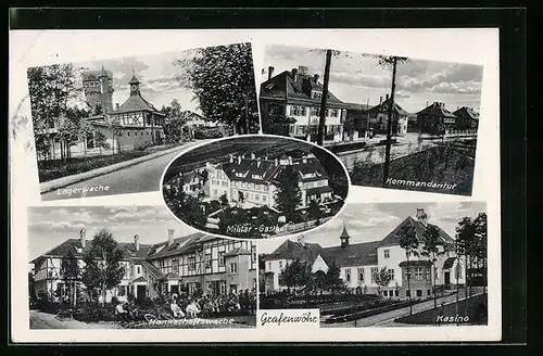 AK Grafenwöhr, Truppenübungsplatz - Lagerwache, Kasino, Militär-Gasthof