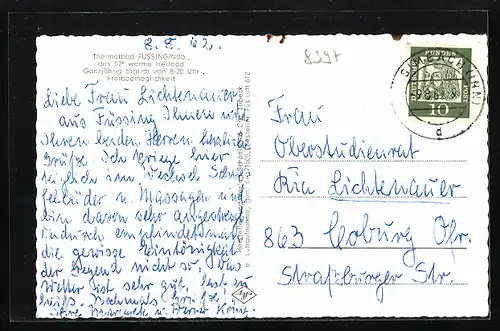 AK Füssing-Safferstetten, Totalansicht der Ortschaft