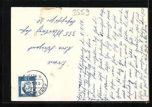 AK Fürstenberg, Ortsansicht mit Strassenpartie