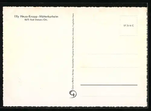 AK Bad Steben /Ofr., Elly Hauss-Knapp-Mütterkurheim aus der Vogelschau