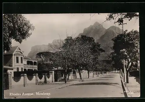 AK Mowbray, Rhodes Avenue