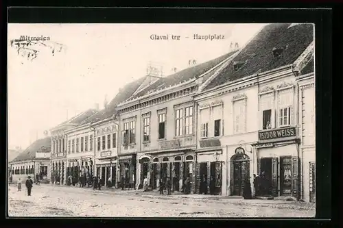 AK Mitrovica, Hauptplatz mit Geschäften