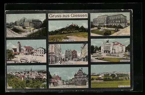 AK Giessen, Burg Gleiberg, Neue Kaserne, Stadttheater