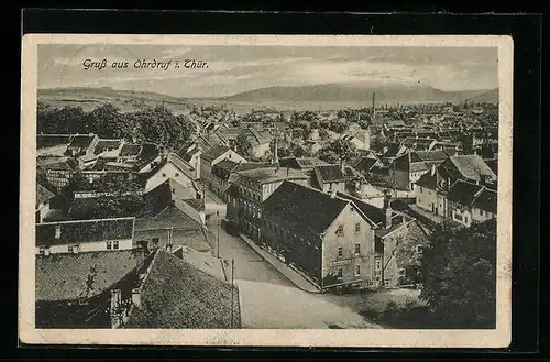 AK Ohrdruf i. Thür., Ortsansicht aus der Vogelschau
