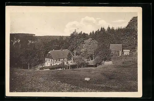 AK Ansprung b. Zöblitz, Sommerfrische und Wanderheim Hüttstadtmühle