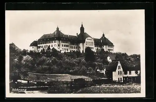 AK Backnang, Blick auf ein grosses, herrschaftliches Gebäude