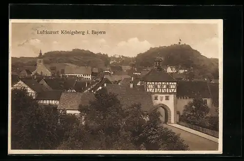 AK Königsberg /Bayern, Ortsansicht mit Ortseingang