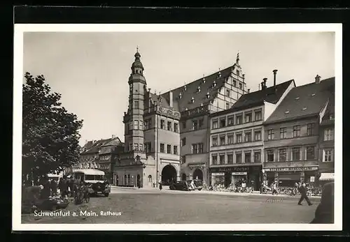 AK Schweinfurt a. Main, Blick nach dem Rathaus