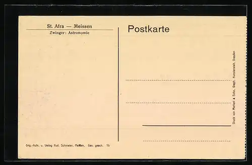 AK Meissen, Fürstenschule St. Afra, Zwinger: Astronomie