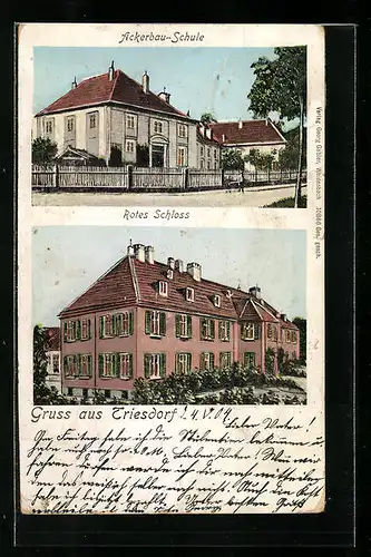 AK Triesdorf, Rotes Schloss und Ackerbau-Schule
