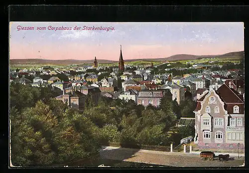 AK Giessen, Teilansicht vom Corpshaus der Starkenburgia