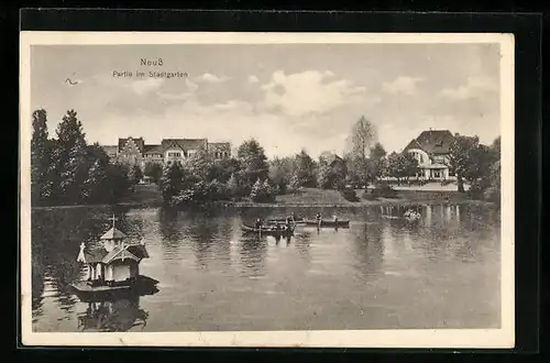 AK Neuss, Partie im Stadtgarten