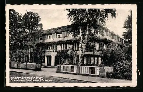 AK Dresden, Bad Weisser Hirsch, Dr. Lahmanns Sanatorium, Villa Urvasi