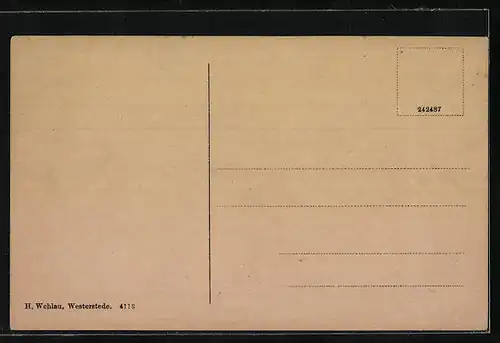 AK Halstrup, Ammerländische Kathe von der Strasse aus