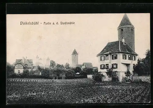 AK Dinkelsbühl, Partie an der Stadtmühle