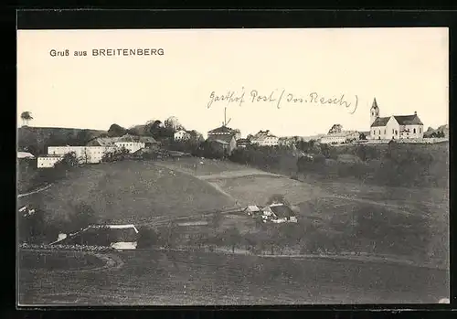 AK Breitenberg, Ortsansicht mit Kirche