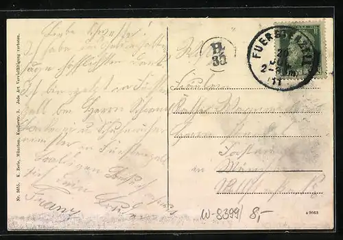 AK Fürstenzell, Teilansicht mit Kirche