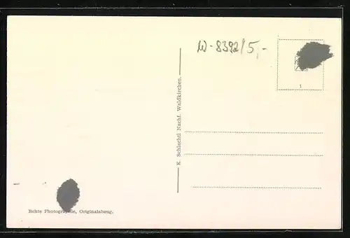 AK Waldkirchen im Bayrischen Wald, Ortsansicht mit Kirche