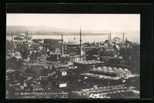 AK Constantinople, Panorama des Bazars, Mosquee