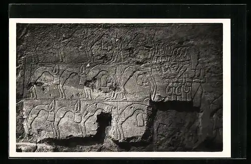 AK Luxor, Ägyptische Reliefs im Tempel