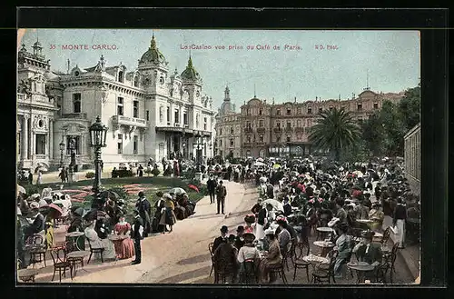 AK Monte-Carlo, Le Casino vu prise du Café de Paris