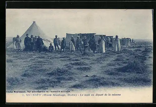 AK Missouv, Le souk au départ de la colonne