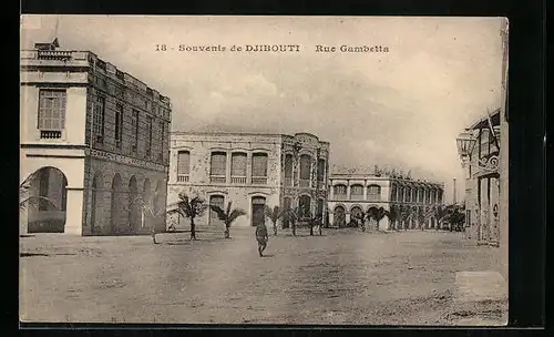 AK Djibouti, Rue Gambetta, Strassenpartie