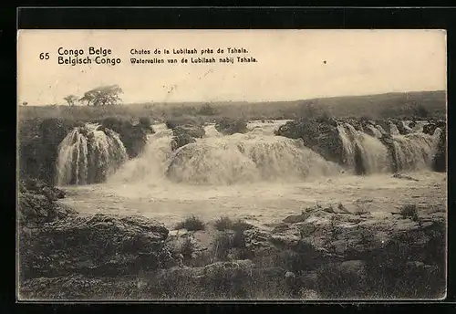 AK Belgisch Congo, Watervallen van de Lubilash nabij Tshala