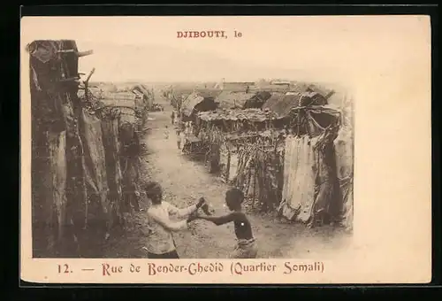 AK Djibouti, Quartier Somali, Rue de Bander-Ghedid, Strassenpartie