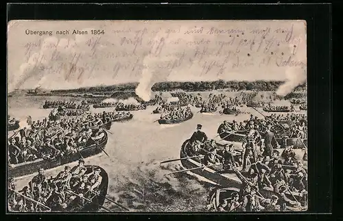 AK Vom Kriege 1864 - Uebergang nach Alsen den 29. Juni