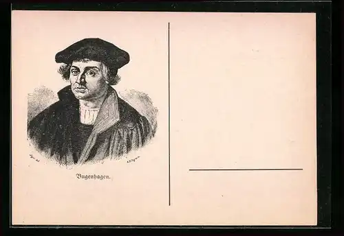 Künstler-AK Portrait des Reformators Bugenhagen