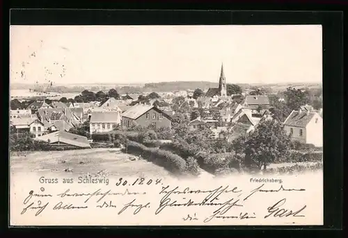 AK Schleswig, Panorama, Friedrichsberg