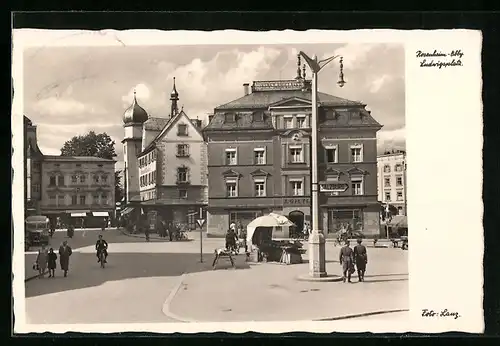 AK Rosenheim, Strasse am Ludwigsplatz