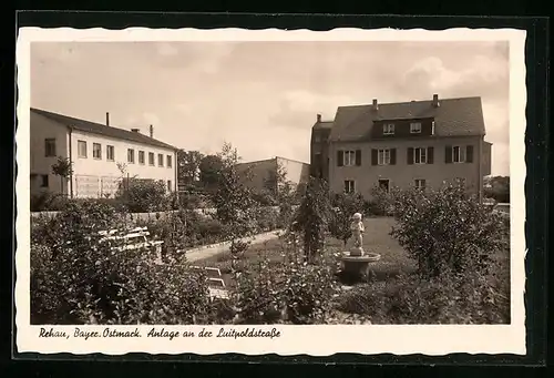 AK Rehau /Bayer. Ostmark, Anlage an der Luitpoldstrasse
