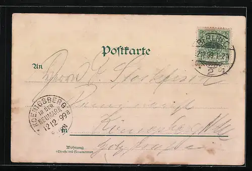 Lithographie Berlin, Ansicht aus Alt-Berlin