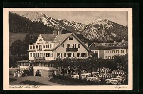 AK Tegernsee, Bahnhotel-Neue Post, Bes. Fiddl Niggl