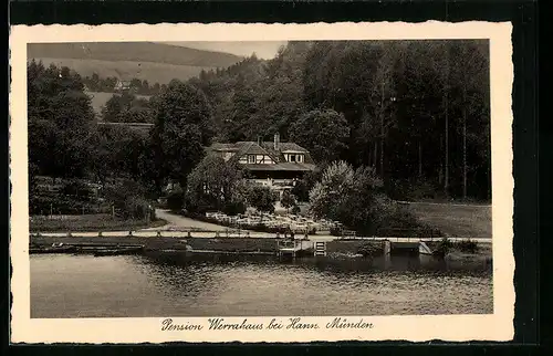 AK Hann.-Münden, Pension Werrahaus, Bes. I. Hoppe