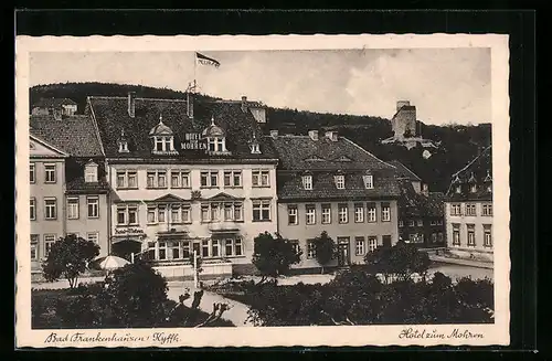 AK Bad Frankenhausen a. Kyffh., Hotel zum Mohren, Bes. Fr. W. Glufke,  Platz