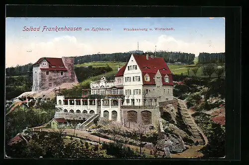 AK Bad Frankenhausen, Blick zum Gasthaus Frankenburg