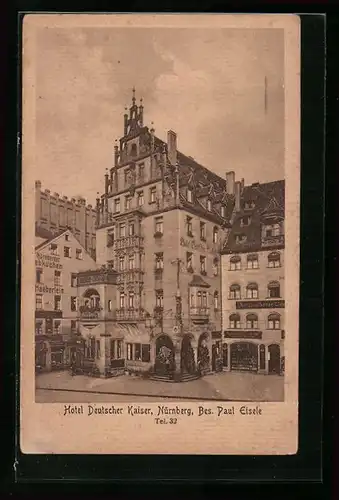 AK Nürnberg, Hotel Deutscher Kaiser