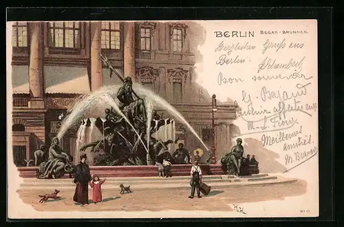 Lithographie Berlin, Begas-Brunnen