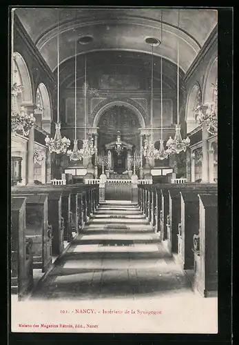 AK Nancy, Intérieur de la Synagoge