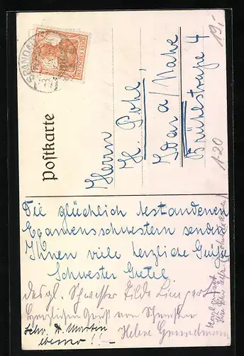 AK Prinzessin Helene zu Waldeck und Pyrmont mit Hut